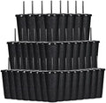 Suertestarry Tumbler with Straw and Lid,Water Bottle Iced Coffee Travel Mug Cup,Reusable Plastic Cups,Perfect for Parties,Birthdays… (Black Glitter, 36 pack) by Suertestarry