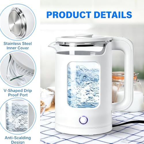 1.8L Electric Kettle for Tea and Coffee, White - Image 3