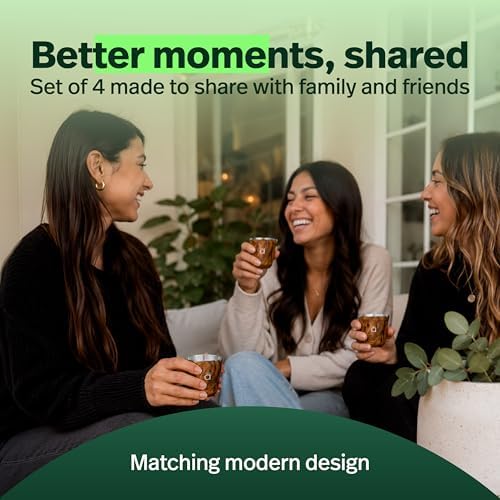 Kalmateh Heat Resistant Espresso Cups Set of 4 – Double Wall Insulated Stainless Steel Espresso Cup Set – Unbreakable 2.7oz / 80ml Demitasse Coffee Cups - Image 6