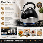 Creative Home Crescendo Stainless Steel Whistling Tea Kettle, 3.1 Quart - Image 6
