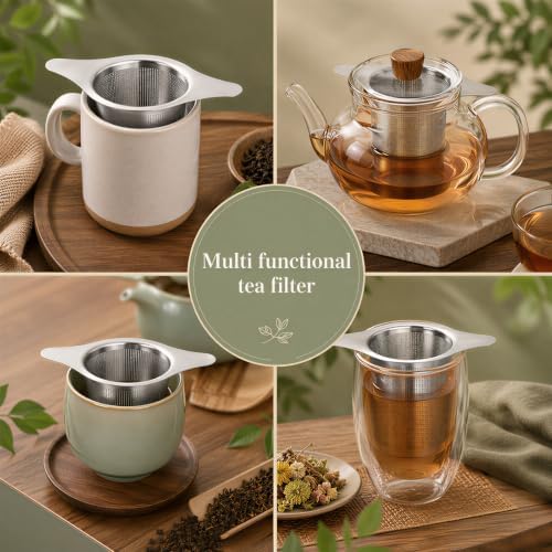 Tea Strainer for Loose Tea Coffee Herbal, Filter Fine Mesh - Image 7