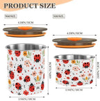 Stainless Steel Coffee Storage Containers with Airtight Lid, Animal Ladybugs Flower 17oz Food Storage Container Kitchen Canister for Tea, Coffee Beans, Ground, Sugar Storage - Image 2