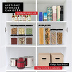 DWËLLZA KITCHEN Pasta Storage Containers for Pantry Airtight - 2 Pc Spaghetti Container Storage - Ideal for Spaghetti & Noodles, Kitchen Pantry Organization and Storage - Keeps Food Fresh & Dry - Image 2