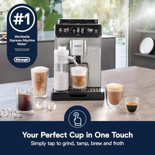 De'Longhi Eletta Explore Espresso Machine with Coffee Grinder, Milk Frother - Image 2