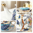 KAMMAK Tea for One Set, Ceramic Teapot, Bone China Tea Set, Cup and Saucer - Image 4