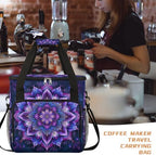 Bohemian Mandala 4 Coffee Maker Carring Bag Travel Carrying Storage Tote Bag Compatible with Keurig K-Mini or K-Mini Plus Portable Single Serve Coffee Brewer Case with Pockets for K-cup Pods - Image 6