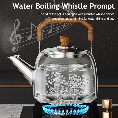 316 Stainless Steel Whistling Water Kettle for Stove Top, Large Capacity Tea Kettle with Handle, Hot Water Fast to Boil Tea Pot, Classic Kitchen Stovetop Kettle(4L/4.2 Quarts, Glossy) - Image 4