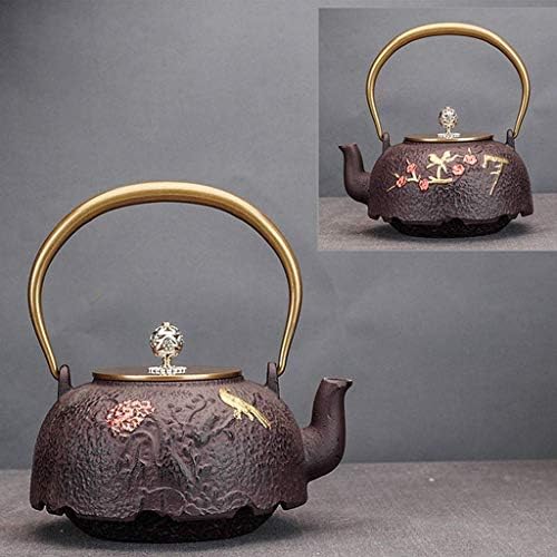 Japanese Tetsubin Tea Kettle Cast Iron Teapot with Stainless Steel Infuser by Unknown
