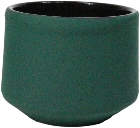 Ebros Gift Pack Of 4 Japanese Traditional Tetsubin Style Textured Surface Cast Iron Tea Cups Teacups Drinkware Tea Service Far East Decorative Accent (Green Modern Kokuyo) - Image 6