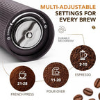 Portable Manual Coffee Grinder, Adjustable Stainless Steel Burr - Image 4