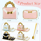 Sliner Set of 4 Handbag Coffee Mug with Saucer Purse Tea Cup Set,Stylish - Image 2