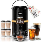 WantJoin Insulated Beverage Dispenser Stainless Steel Black 3.2Gal-Heating by WantJoin