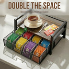 Tea Bag Organizer for Countertop with 8-Slot Drawer - Image 6