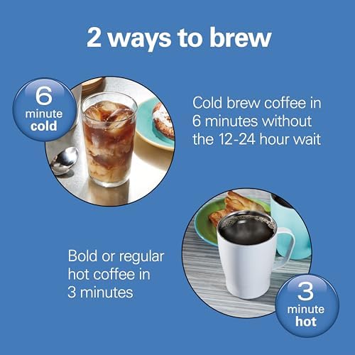 Hamilton Beach Convenient Craft Rapid Cold Brew & Hot Coffee Maker, Single Serve Ground Coffee Brewer, 16 oz. capacity, Black, 42501 - Image 3