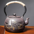 Tea Kettle,Cast Iron Teapot in Japanese Style,Tetsubin Tea Kettle with Stainless Steel Infuser,Die Casting Pattern Stove Safe Kettles,Traditional Iron Teapots,1.2L(Color:O) (Size : B) by Unknown