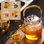 1350ml/46OZ Glass Teapot with Removable Infuser and Lid, Stovetop Safe, Glas Tea Pot for Blooming and Loose Leaf Tea Maker - Image 7