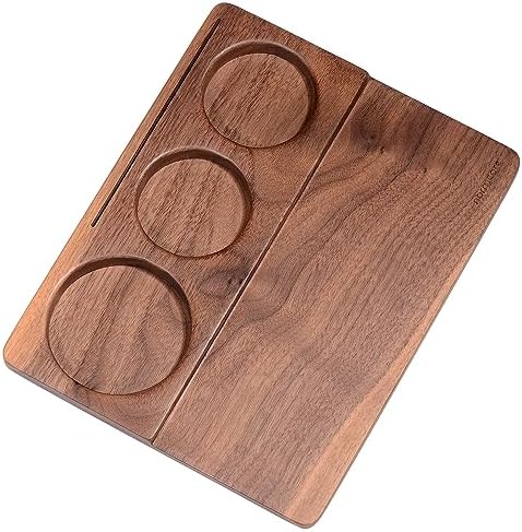 Normcore Tamping Station - Natural Walnut Espresso Tamping Mat - Wooden Tamping Mat for 51/54/58mm Portafilter, Tamper, Distributor, Puck Screen and Portafilter - Genuine American Walnut Wood - Image 6