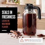 County Line Kitchen 64oz Cold Brew Coffee Maker with Leak Proof Lid - Black - Image 3