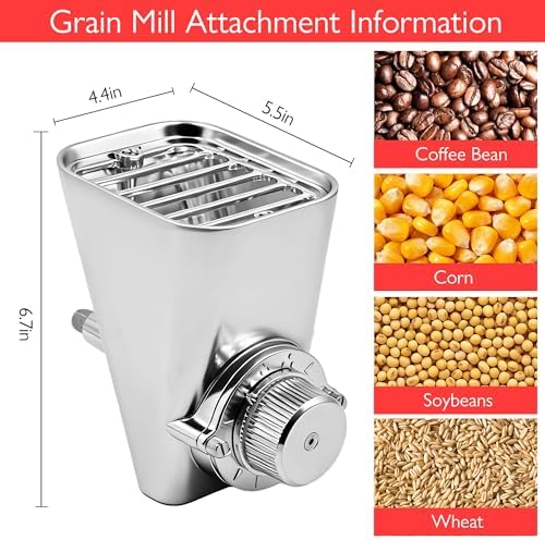 Grain Mill Attachment for KitchenAid Stand Mixers, 12 Level Adjustable - Image 2