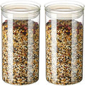 ZENS 74oz Glass Canisters with Airtight Lid, 2 Large Storage Containers by ZENSLIFESTYLE