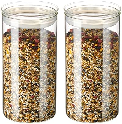 ZENS 74oz Glass Canisters with Airtight Lid, 2 Large Storage Containers by ZENSLIFESTYLE