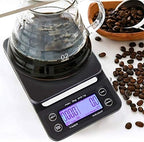 Digital Coffee Scale with Timer, 3000g x 0.1g Precision LCD Display Electronic Small Portable Home Kitchen Cooking Multifunction Food Weighing - Image 2