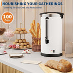 100-Cup (14L / 3.8 Gallon) Commercial Coffee Urn – Stainless Steel Electric Hot Beverage Dispenser with Double-Wall Insulation, Ideal for Weddings, Parties, Catering, and Buffets - Image 7