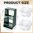 2 Pack Large Coffee Pod Holder, Coffee Station Counter Container Stackable Pantry Storage Organizer Bins, Creamer Suger Plastic Accessories Organizer for Office Home Kitchen Supplies(Green) - Image 2