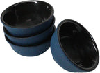 Ebros Gift Pack Of 4 Japanese Traditional Tetsubin Style Rough Textured Surface Mini Cast Iron Tea Cups Teacups Drinkware Tea Service Decorative Accent (Navy Blue) - Image 4