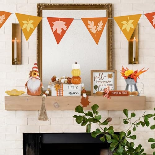 Fall Decorations for Home Indoor, Tabletop 8PCS Fall Tiered Tray Decor Set - Image 5
