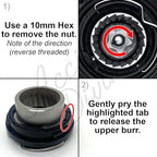 Upper & Lower Precision Fit Conical Burrs for Sage/Breville Barista Coffee Grinders – Compatible with Adjustable Burr Models Only - Image 5