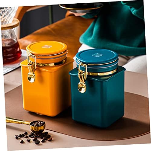 SHOWERORO Airtight Coffee Bean Storage Canister Sealed Food Storage Container for Coffee Beans Grounds and Tea Design with Secure Lid for Freshness - Image 2