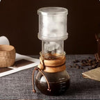 banapoy Cold Brew Coffee Maker 400ml, Double Layer Borosilicate Glass Ice Drip Coffee Machine, Glass Dripper with Filter Paper and Adjustable Water, for Home Tea Room Office - Image 5