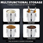 12L/3.2 Gal 304 Stainless Steel Food Containers 404 Oz Stainless Container with Lid and Lock Airtight Canister for Storage 304 Stainless Steel Food Storage Containers Stainless Bucket - Image 6
