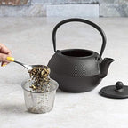 Primula Black Hammered 40 Ounce Cast Iron Teapot - Image 2