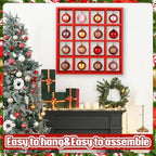 Cinnvoice Christmas Ornament Displays Rack,Red,16 Compartment - Image 3