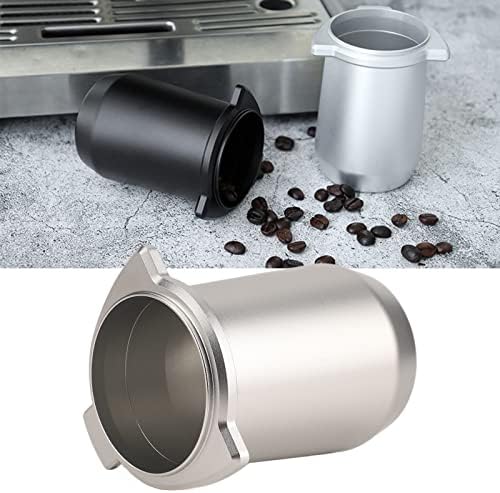Practical Coffee Powder Cup, 54mm Aluminum Alloy Dosing Cup, Anti Flying Coffee Bean Dosing Cup for Milk Tea Shop Home (Silver) - Image 3