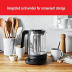 ZWILLING Enfinigy Glass Kettle 1.7L, Tea Kettle, 6 Preset Temps for the Perfect Cup, Tea Timer, Black - Image 6