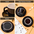 8 OZ Porcelain Cappuccino Cups, Coffee Mugs Set of 4 - Image 5
