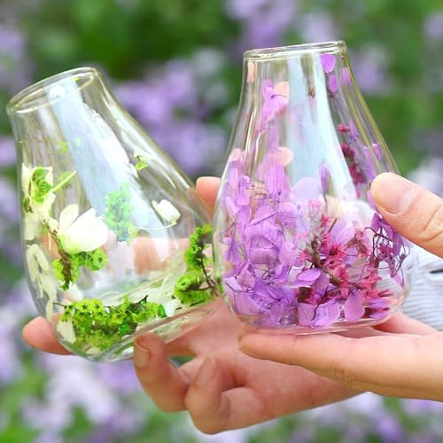 Premium Boutique Real Dried Flower Coffee Espresso Cup 5oz Shot Double Wall Heat Resistant Tea Cups Drinkware (White Green Cup) - Image 2