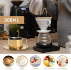 2Pcs Espresso Cups and Saucers Set, Coffee Cup and Saucer Set Gold Coffee Mug Stainless Steel Demitasse Cups Exquisite Luxury Small Coffee Containers for Latte Cappuccino Tea, 200ML - Image 3