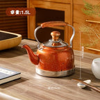 WhistlingTea Kettle for Stovetop, Stainless Steel Water Teapot Boilers for Stovetops, Induction Stone Kettle with Loud Whistle - Perfect for Preparing Hot Water, Coffee,Milk,Orange,1.5L - Image 4