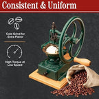 Classic Cuisine Manual Burr Coffee Grinder, Green, 12.2” x 9.06” x 13.78” - Image 5