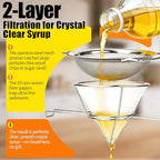 10 Inch Maple Syrup Filter Kit – 10 Pack Non-Woven Filter Papers – 304 Stainless Steel Mesh Strainer, 2-Layer Filtration System, Multi-Purpose Daily Filtration - Image 2