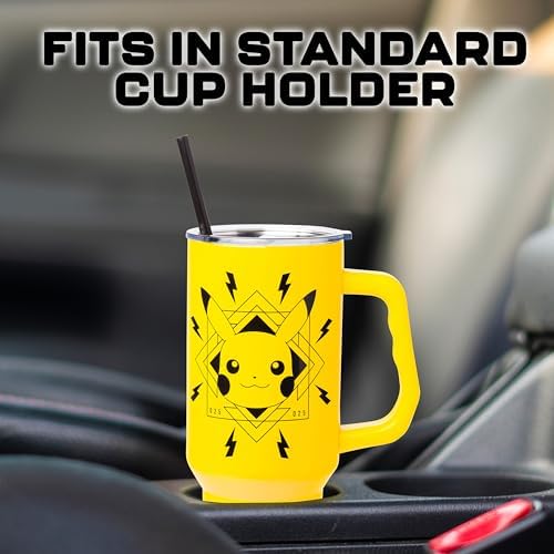 Silver Buffalo Pokémon Pikachu, Stainless Steel Tumbler, 40oz - Image 6