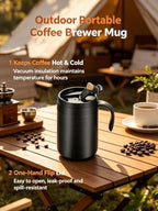 Portable Pour-Over Coffee Mug with Stainless Steel Filter - Image 3