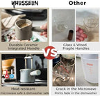 YHOSSEUN YHOJOY Espresso Cups Ceramic, Espresso Measuring Cups Espresso Accessories, 3 Oz/ 90 Ml - Image 2