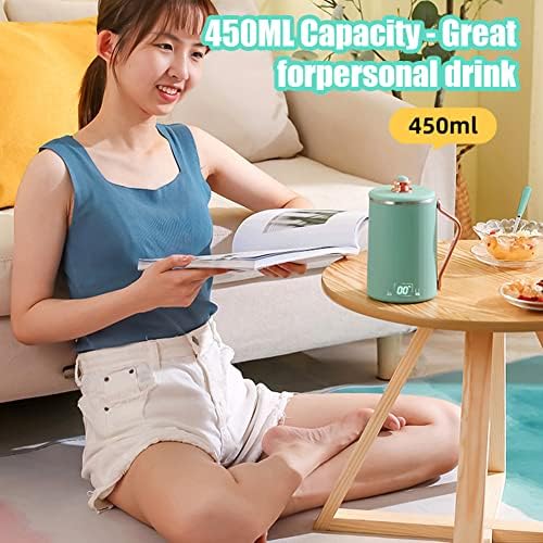 WOOLALA 110V Electric Kettle Stew Cup with Digital Screen, 450ML Small Slow Cooker Personal Health Cup - 7Mins Fast Boiling with Temperature Control, Timer for Home/Office/Travel - Image 6