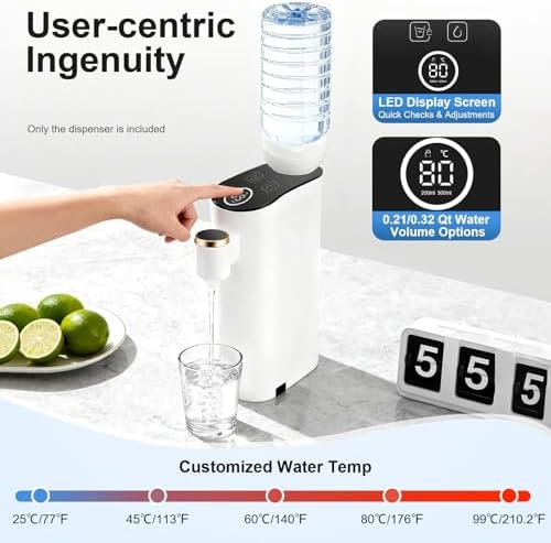 Instant Hot Water Dispenser, Child Safety Lock Memory Function Quick Heating Countertop Water Dispenser, 5-Temperature Settings Baby Bottle Water Dispenser for Home/Office, Baby Milk Tea Coffee - Image 6