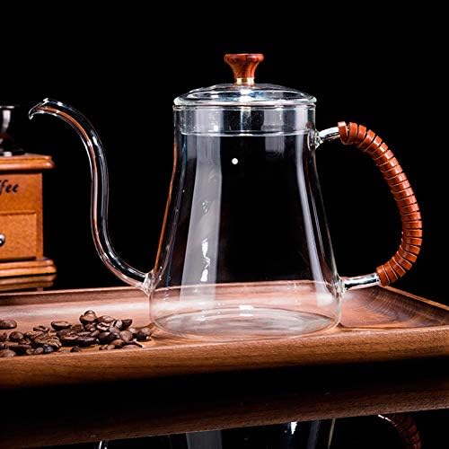 Fdit Thickened Glass Gooseneck Kettle Tea Pour Over Kettle Coffee Dripper 600ML for Home Camping - Image 5